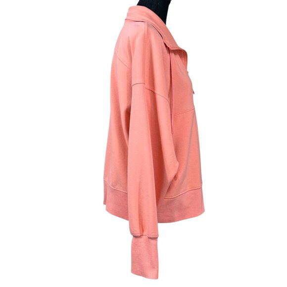 Old Navy Active Dynamic Fleece Coral Pink Half-Zip Sweatshirt Size XXL - Picture 3 of 10